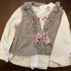 Catherine Malandrino Mini Shirt and Vest Set Size 6-9 Months